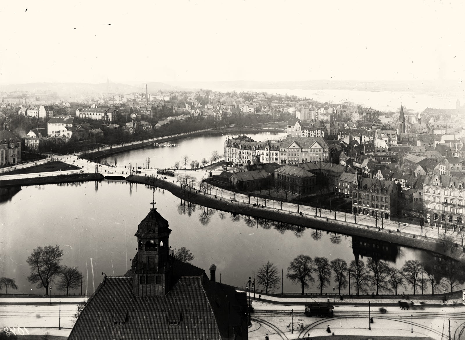 Kiel vom Rathausturm, 1920er Jahre